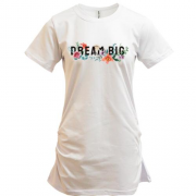 Подовжена футболка з принтом "Dream Big"