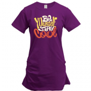 Подовжена футболка "Be yourself stay cool"