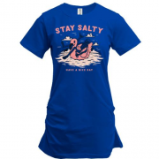 Подовжена футболка "Stay salty"