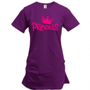 Подовжена футболка з короною "princess"