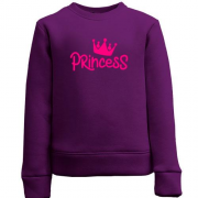 Дитячий світшот з короною "princess"