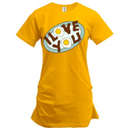 Подовжена футболка "I love you"