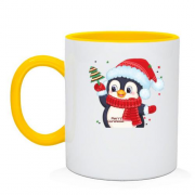 Чашка с пингвинёнком и ёлочкой