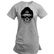 Подовжена футболка з черепом "13"