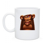 Чашка з мавпою у стилі cartoon