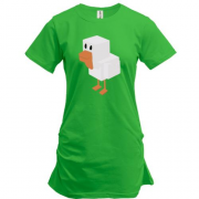 Подовжена футболка з птахом у стилі Minecraft