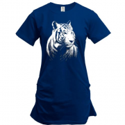 Подовжена футболка з хижаком "Білий тигр"