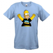 Футболка "Гомер в патриотической футболке"