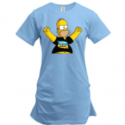 Подовжена футболка "Гомер у патріотичній футболці"