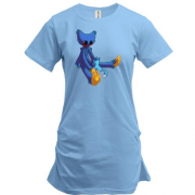 Подовжена футболка "Хаги ваги з котиком"
