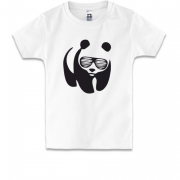 Детская футболка Панда в очках жалюзи