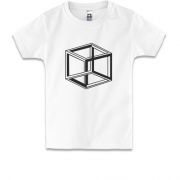 Детская футболка с кубом (обман зрения)