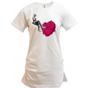 Подовжена футболка "Харлі Квін і розбите серце"