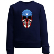 Детский свитшот с черепом "Капитан Америка"