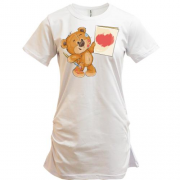 Подовжена футболка "Плюшевий ведмедик і картина"