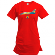 Подовжена футболка з літаком "Ukrainian air force"