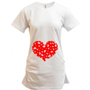 Подовжена футболка серце