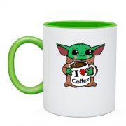 Чашка с мастером Йода и кофе