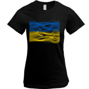 Футболка "Прапор України у вигляді хвиль"