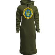 Женская толстовка-платье "Герб Украины с узором"