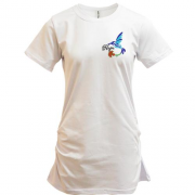 Подовжена футболка зі стилізованим птахом "Надія" (Вишивка)