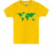 Детская футболка Шелдона с картой мира