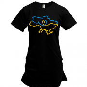 Подовжена футболка "Україна з любов'ю"