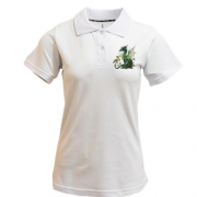 Жіноча футболка-поло Зелений дракоша