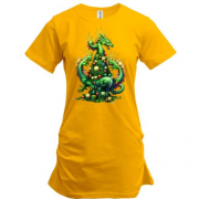 Подовжена футболка Ялинка з драконів (2)