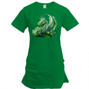 Подовжена футболка Зелений дракон АРТ