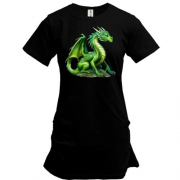Подовжена футболка Зелений дракон (2)