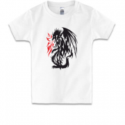 Детская футболка Дракон и пламя