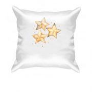 Подушка с акварельными звездами