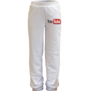 Детские трикотажные штаны  с логотипом YouTube