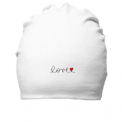 Бавовняна шапка з написом "Love"