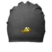 Бавовняна шапка з черепом і золотом