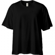 Черная футболка двунитка Oversize "ALLAZY"