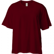 Бордовая футболка двунитка Oversize "ALLAZY"