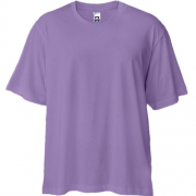 Лавандовая футболка двунитка Oversize "ALLAZY"