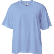 Голубая футболка двунитка Oversize "ALLAZY"