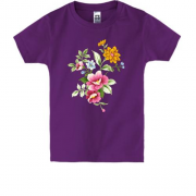 Детская футболка с цветочным букетом