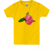 Детская футболка с розовым цветком (2)
