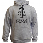 Худи без начеса Keep calm and drive a Toyota