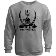 Світшот без начісу Україна (козак з шаблями)