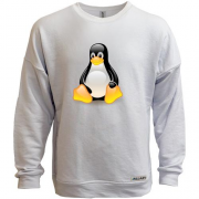 Свитшот без начеса с пингвином Linux