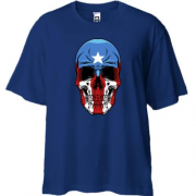 Футболка Oversize с черепом "Капитан Америка"