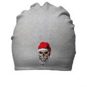 Бавовняна шапка з новорічним черепом