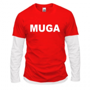 Комбинированный лонгслив MUGA (Make ukraine Great Again)