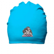 Хлопковая шапка с гориллой диджеем