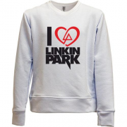 Дитячий світшот без начісу I love linkin park (Я люблю Linkin Park)
